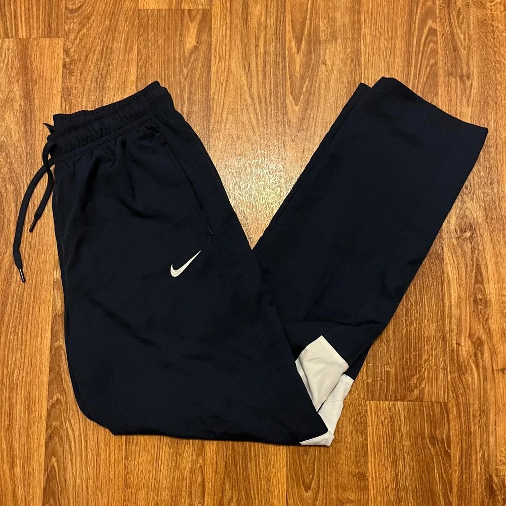 Nike‎ Form Dri-Fit Track Pants Men Large Navy Blue Training Athletic Mesh Lined